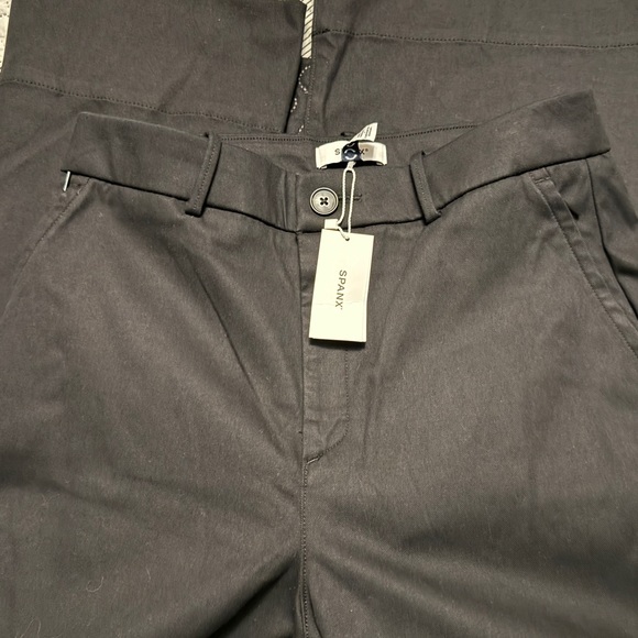 NWT * SPANX Black High-Rise Wide-Leg Trousers - Picture 6 of 12